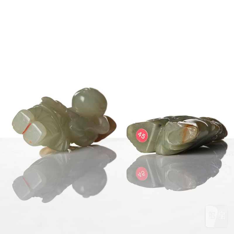 Two jade sculptures, - 图7